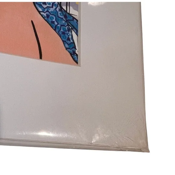 Brighton Art Print Woman in Yellow Hat Designer Tom Clancy Santorini - Picture 5 of 6